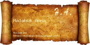 Halabuk Anna névjegykártya